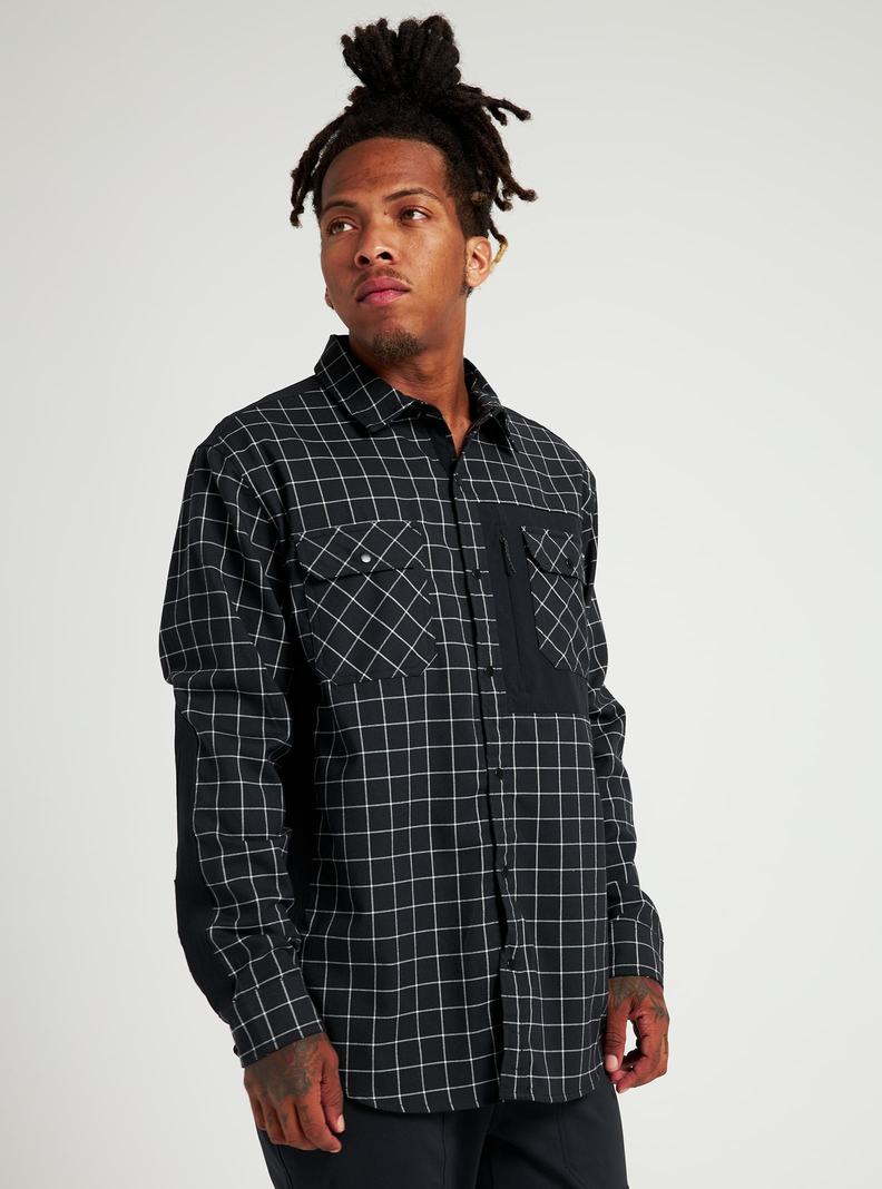 Black Burton Brighton Performance Flannel Men's Shirts | KNACWR845