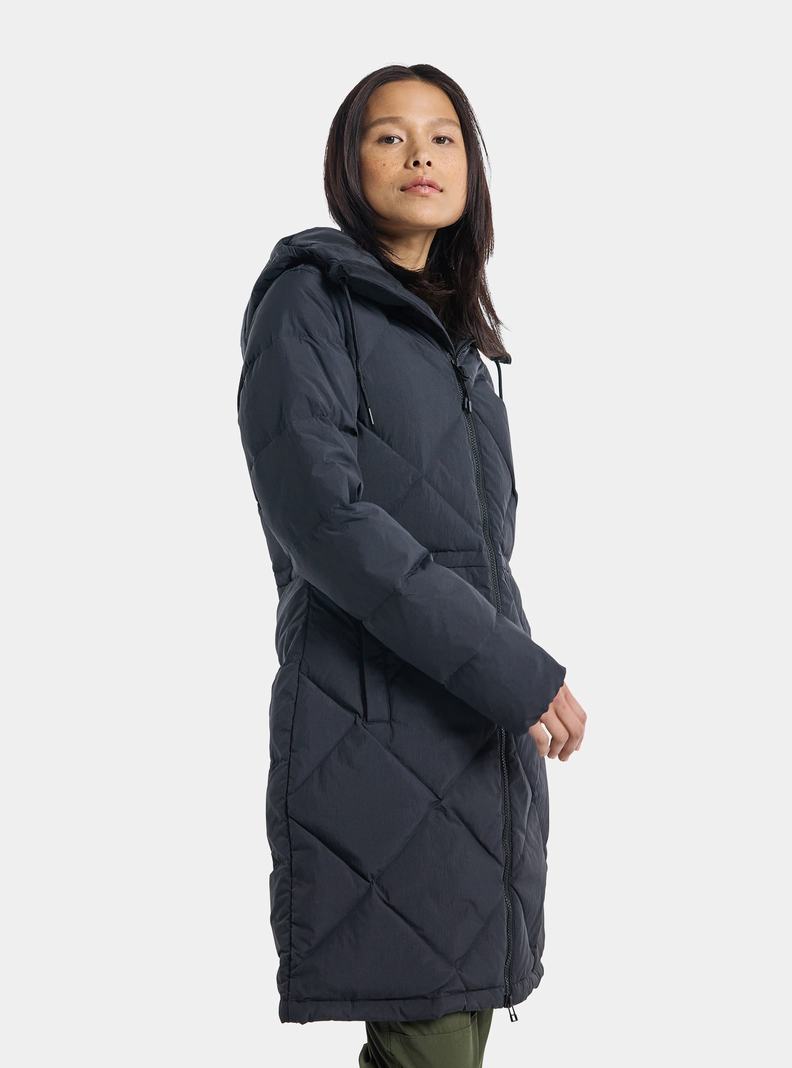 Black Burton Chescott Down Women's Ski Jackets | FLVBHR837