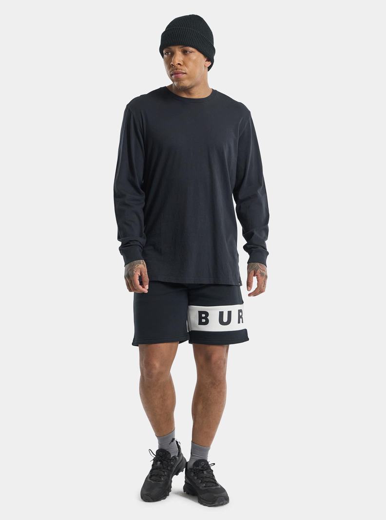 Black Burton Classic Long Sleeve Men's T-Shirts | OMDNWA824