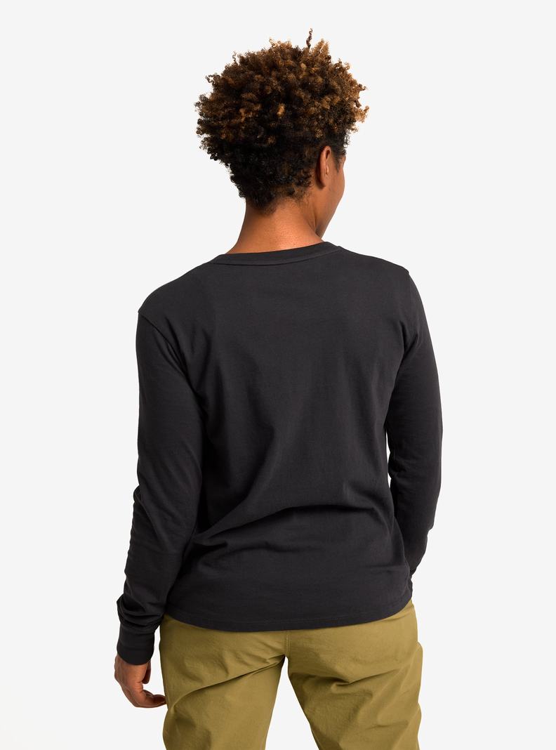 Black Burton Classic Long Sleeve Women's T-Shirts | YGZCXW895