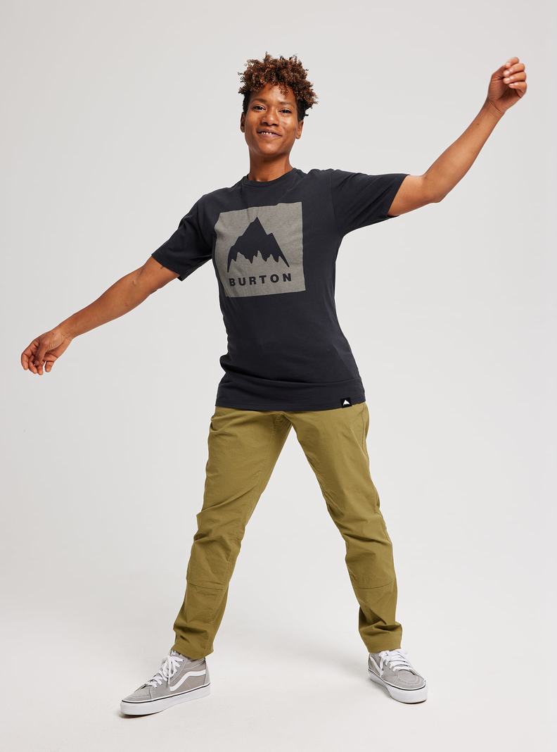 Black Burton Classic Mountain High Short Sleeve Women's T-Shirts | GUQHZI720