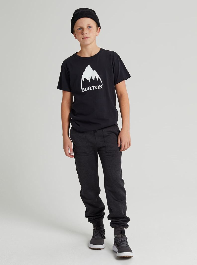 Black Burton Classic Mountain High Short Sleeve Kids' T-Shirts | ZCRJQD908