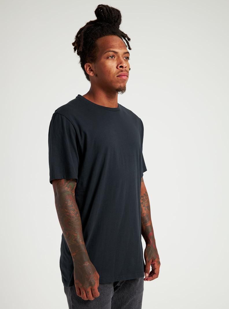 Black Burton Classic Short Sleeve Men's T-Shirts | QMHRWE910