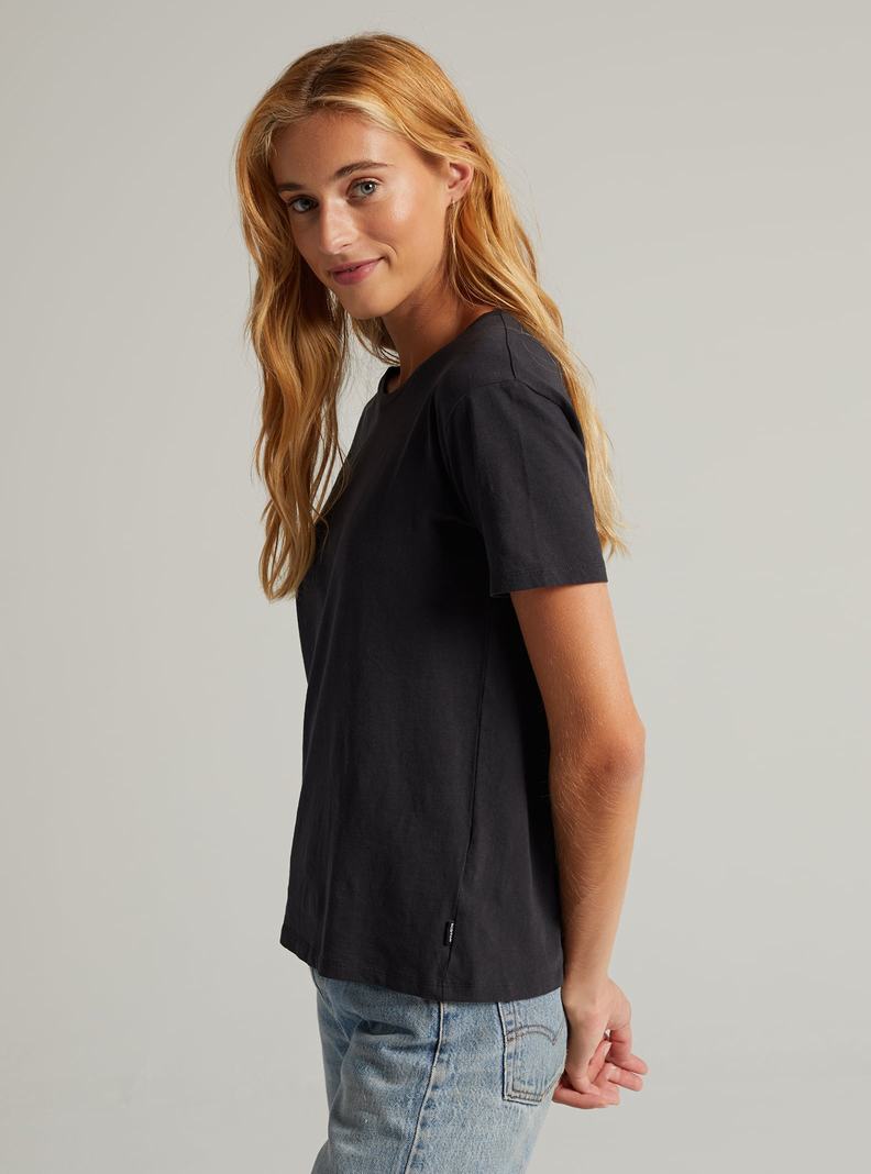 Black Burton Classic Short Sleeve Women's T-Shirts | PJNZSL109