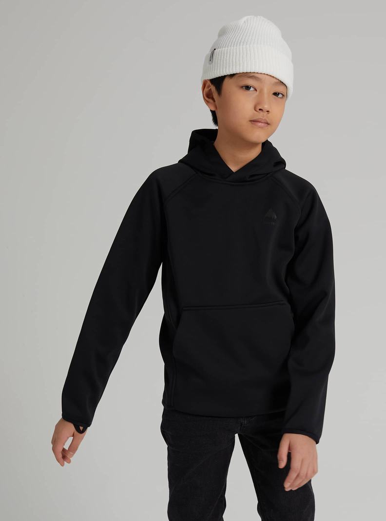 Black Burton Crown Weatherproof Pullover Fleece Kids' Sweatshirts | IKCZWX983