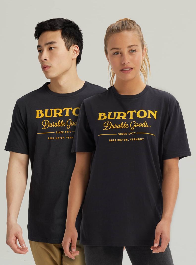 Black Burton Durable Goods Short Sleeve Men's T-Shirts | IRFUJA058