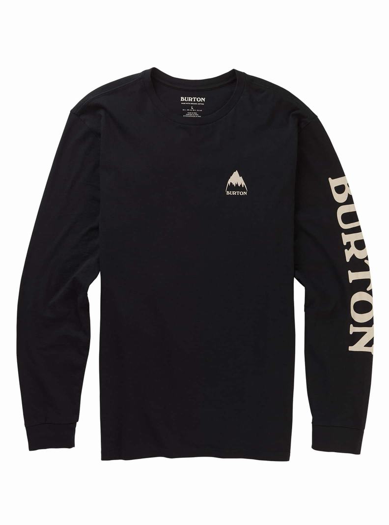 Black Burton Elite Long Sleeve Men\'s T-Shirts | LGPEZQ204