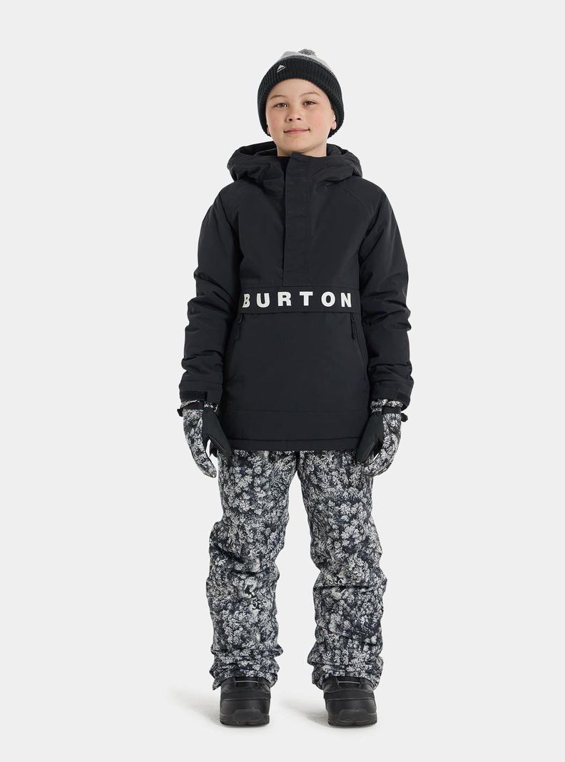 Black Burton Frostner 2L Anorak Kids' Ski Jackets | IVCDMK615