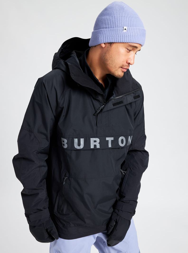 Black Burton Frostner 2L Anorak Men's Ski Jackets | WITYGB380