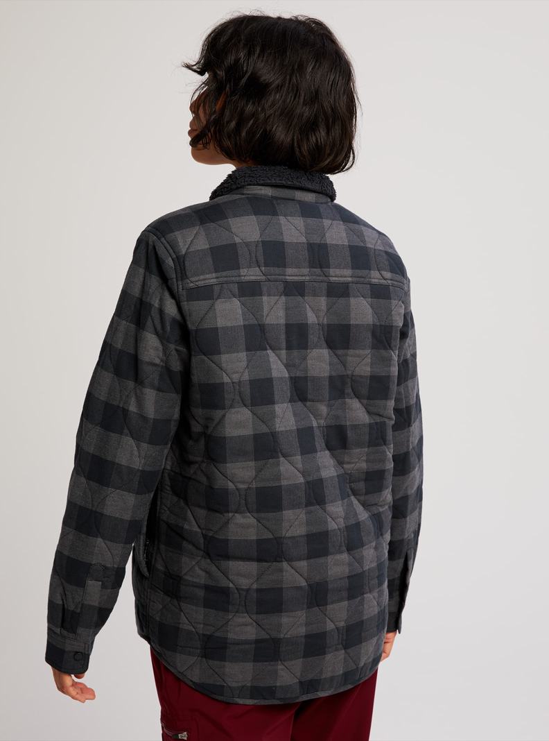 Black Burton Grace Insulated Flannel Women's Shirts | VMXNPJ261