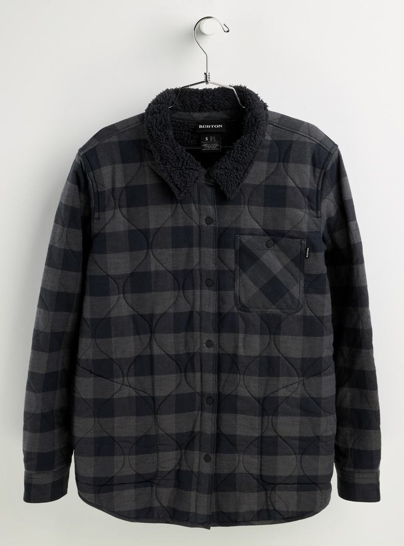 Black Burton Grace Insulated Flannel Women\'s Shirts | VMXNPJ261