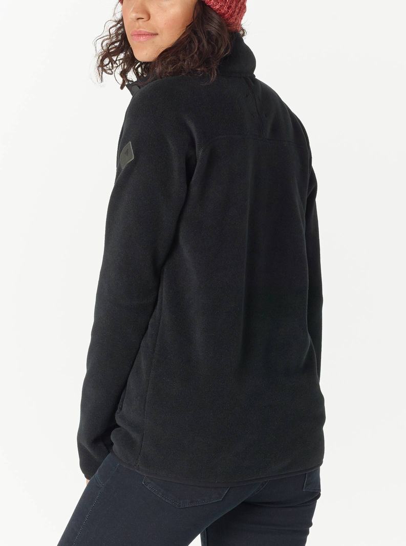 Black Burton Hearth Fleece Pullover Women's Sweatshirts | NUPBVG630