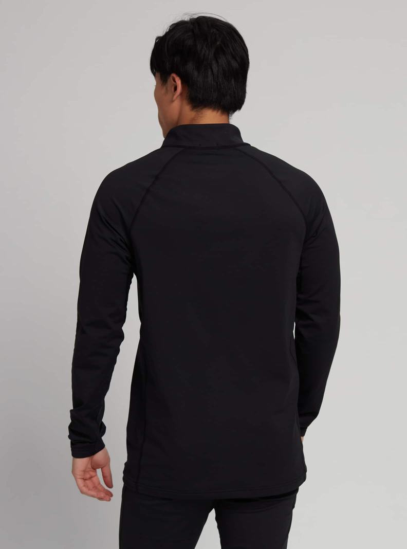 Black Burton Heavyweight X Base Layer Quarter-Zip Men's Base Layer Top | CJDVLB047