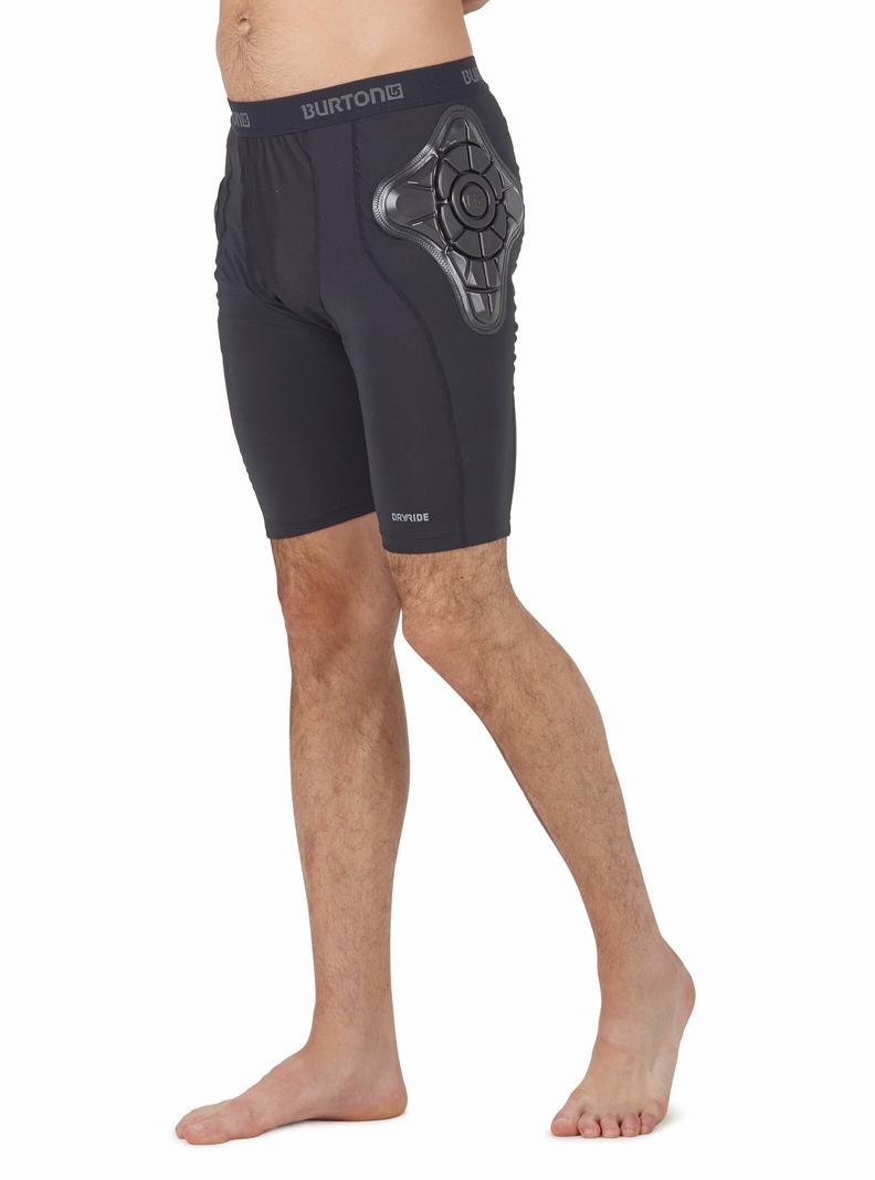 Black Burton Impact Shorts Men's Protective Gear | JVLOBS065