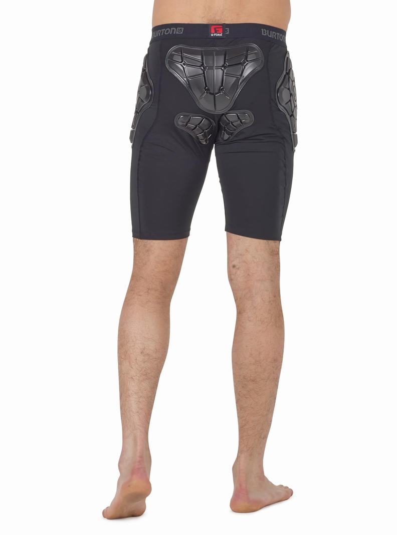 Black Burton Impact Shorts Men's Protective Gear | JVLOBS065