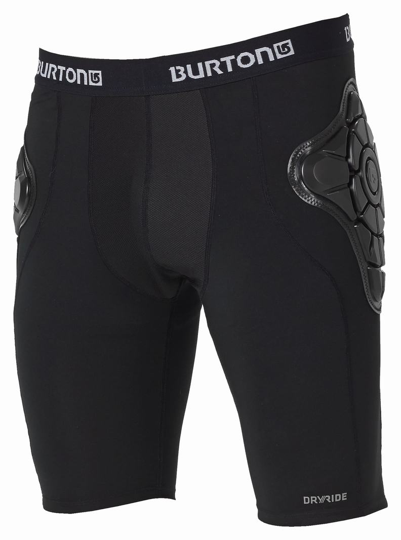 Black Burton Impact Shorts Men\'s Protective Gear | JVLOBS065