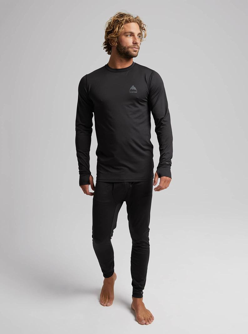 Black Burton Lightweight X Men's Base Layer Top | JRHNOY734