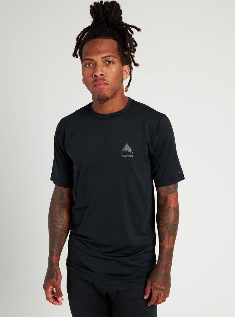 Black Burton Lightweight X Men's Base Layer Top | KIAEMD835