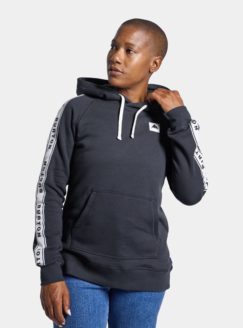 Black Burton Lost Things Pullover Women's Hoodies | HXUOTM863