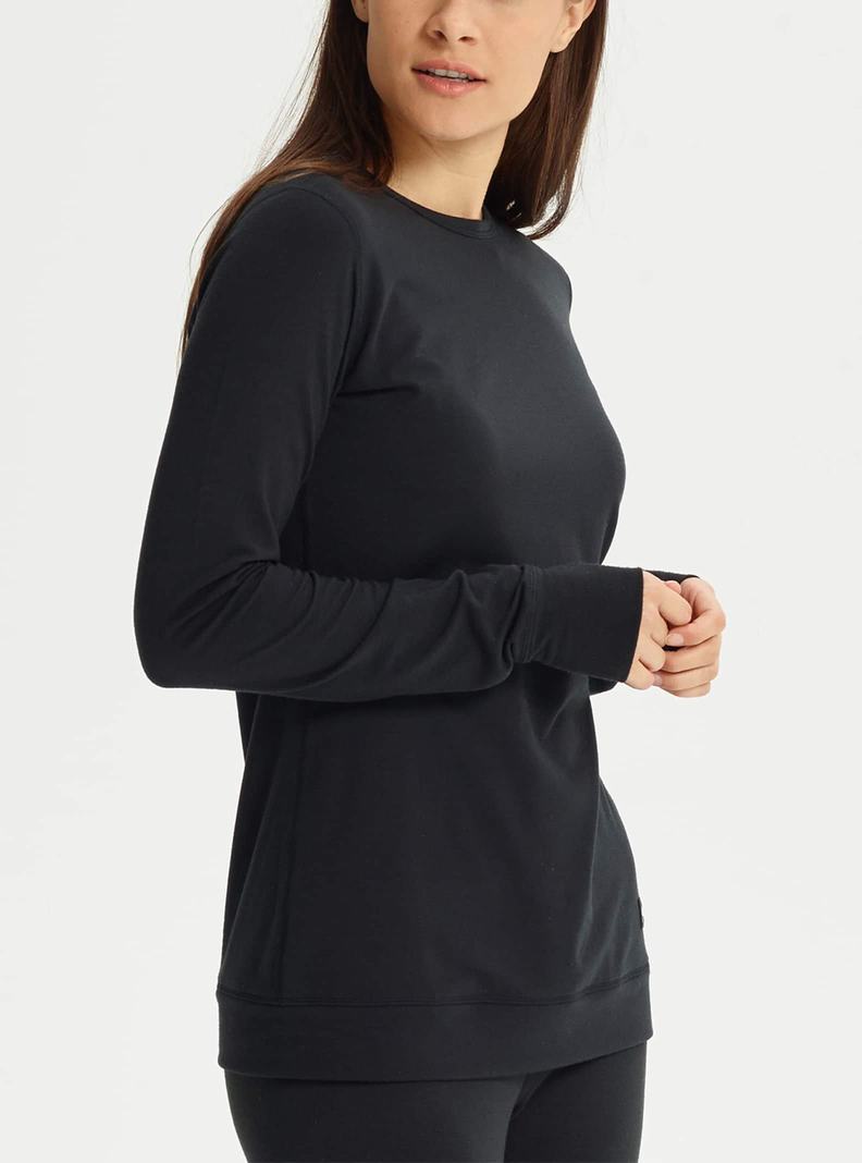 Black Burton Midweight Base Layer Crewneck Women's Base Layer Top | FSMAQL401