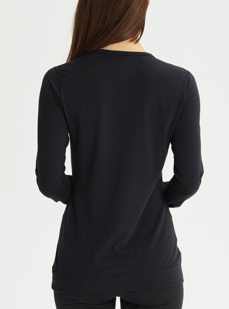 Black Burton Midweight Base Layer Crewneck Women's Base Layer Top | FSMAQL401