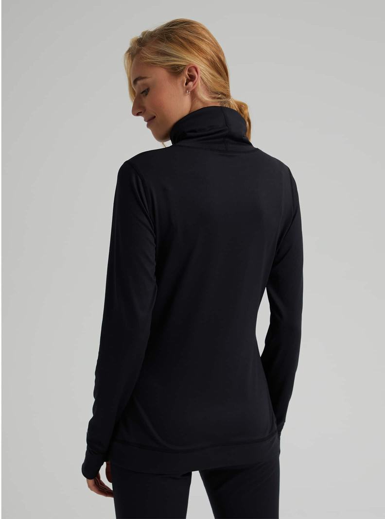 Black Burton Midweight Base Layer Long Neck Shirt Women's Base Layer Top | FGKPHY237