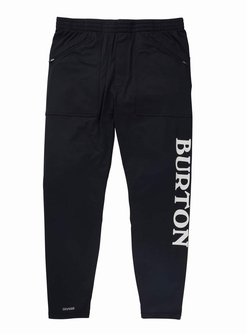 Black Burton Midweight Base Layer Stash Pants Men\'s Base Layer Pants | TDNJOU970