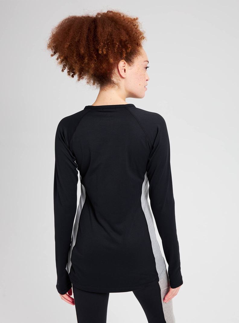 Black Burton Midweight X Base Layer Crewneck Women's Base Layer Top | XLVZDT978