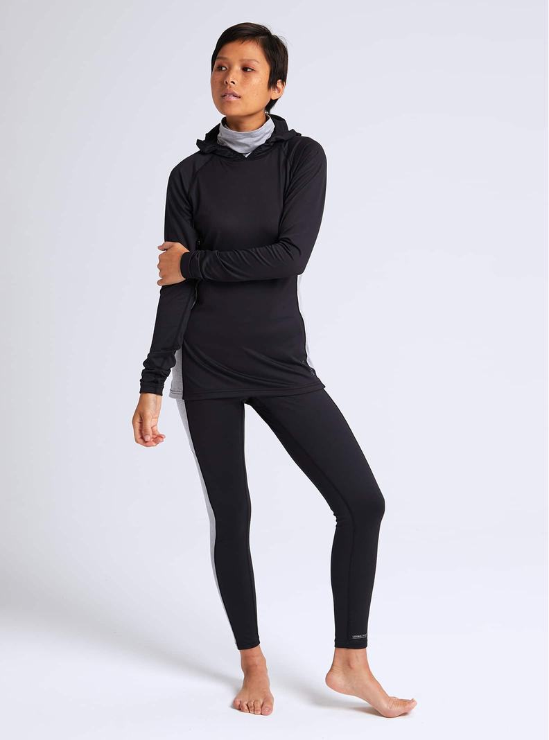 Black Burton Midweight X Base Layer Long Neck Hoodie Women's Base Layer Top | CXOQDN731