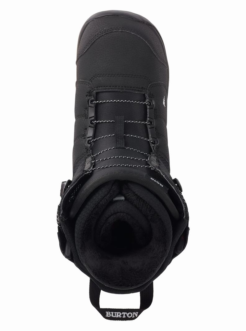 Black Burton Moto Men's Snowboard Boots | WXIYPD079