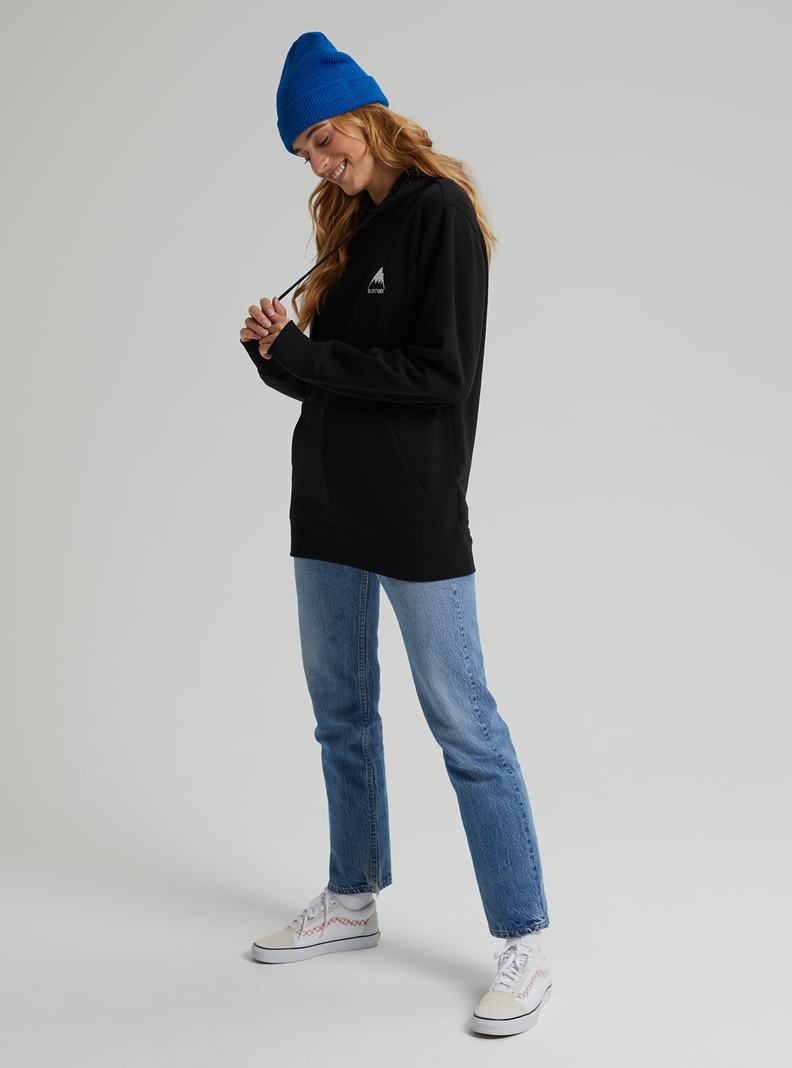 Black Burton Mountain Pullover Women's Hoodies | EJDHNP132