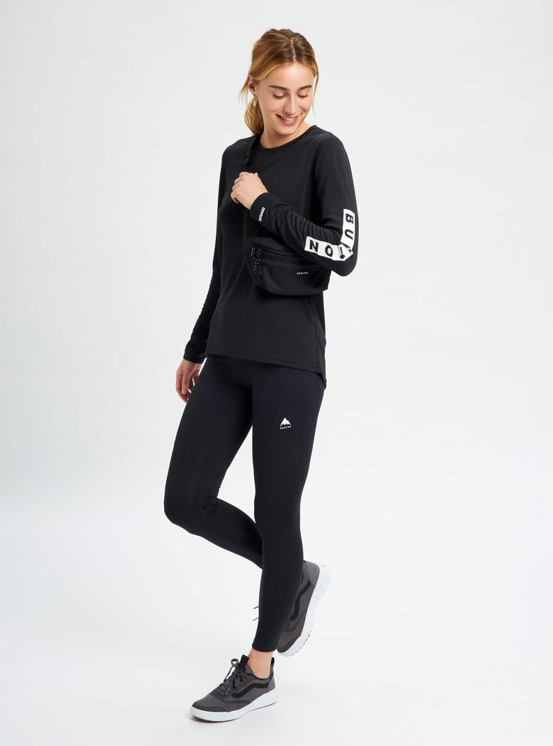 Black Burton Multipath Active Long Sleeve Women's T-Shirts | VWIUOR391