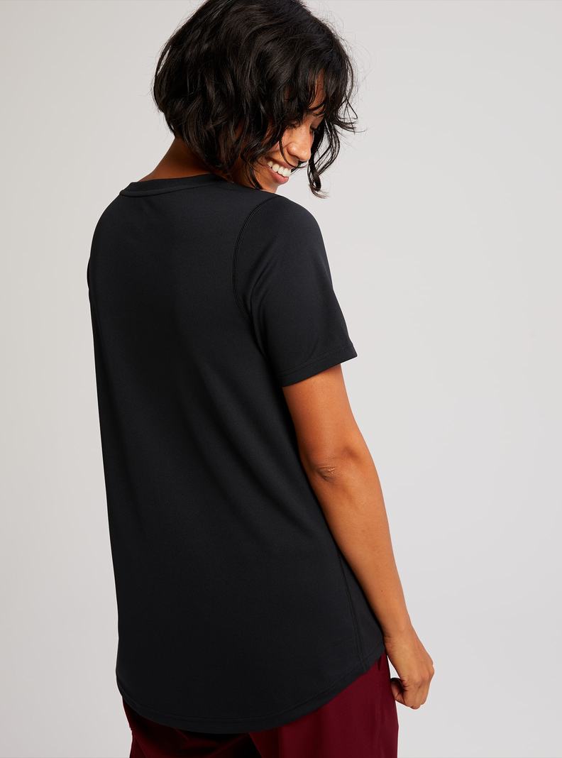 Black Burton Multipath Active Short Sleeve Women's T-Shirts | PYHZQA325