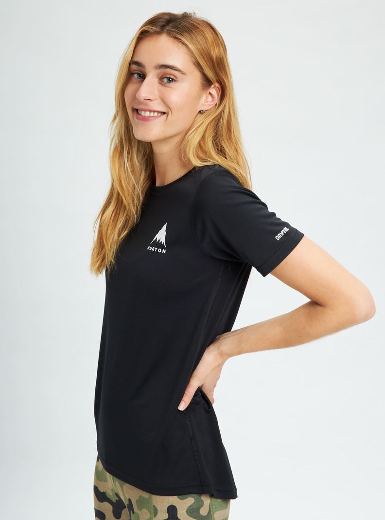 Black Burton Multipath Active Short Sleeve Women's T-Shirts | YMOLVK160