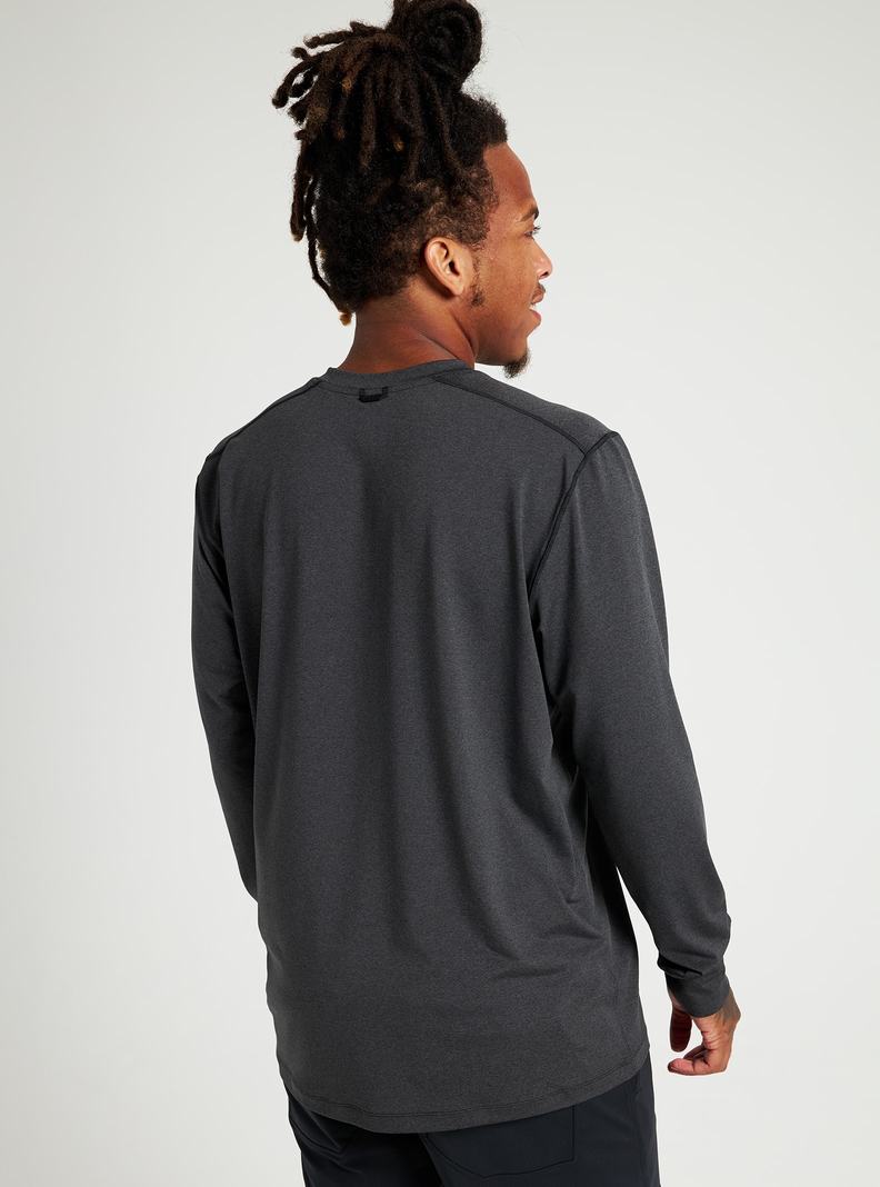 Black Burton Multipath Essential Tech Long Sleeve Men's Base Layer Top | FQSHWB046