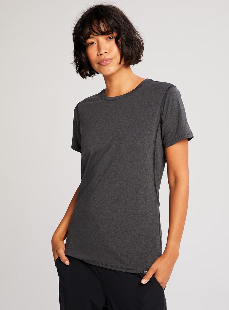 Black Burton Multipath Essential Tech Short Sleeve Women's Base Layer Top | AKOTCH193