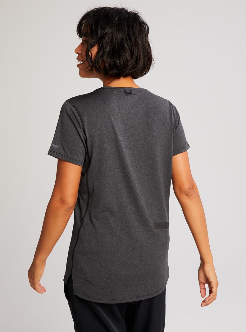 Black Burton Multipath Essential Tech Short Sleeve Women's Base Layer Top | AKOTCH193