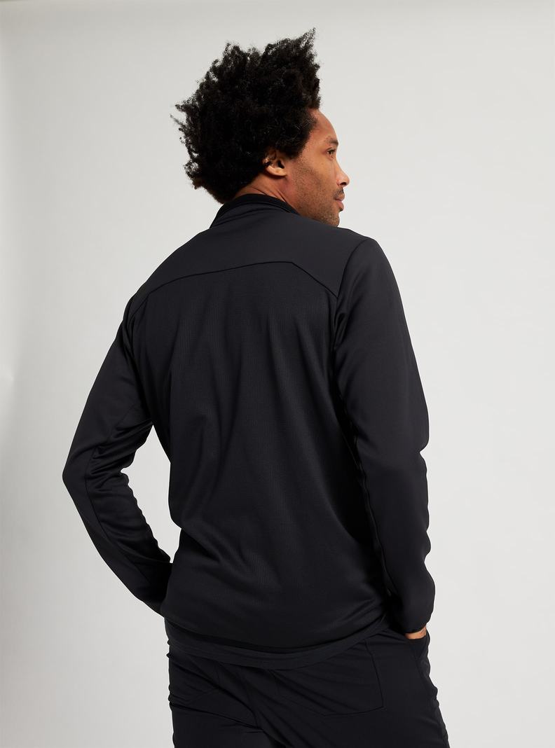 Black Burton Multipath Full-Zip Fleece Men's Sweatshirts | WIOTLH249