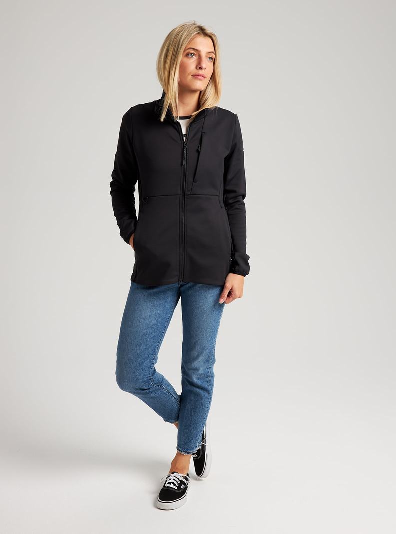 Black Burton Multipath Full-Zip Fleece Women's Sweatshirts | HTKIME654