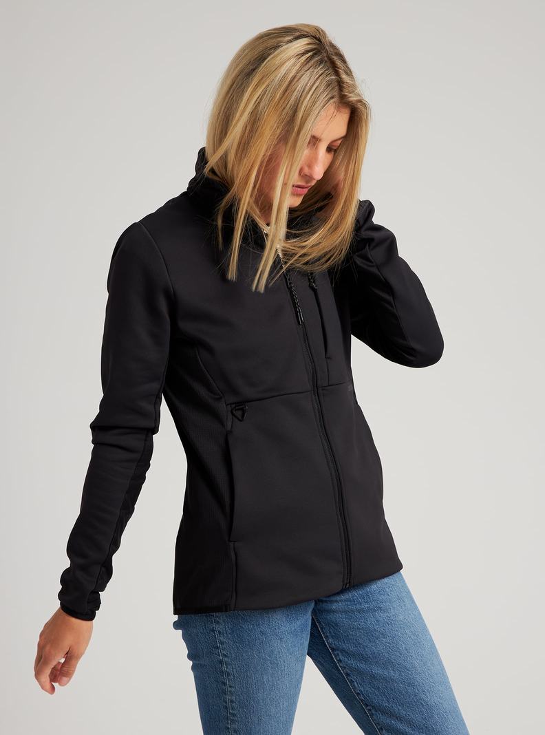 Black Burton Multipath Full-Zip Fleece Women's Sweatshirts | HTKIME654