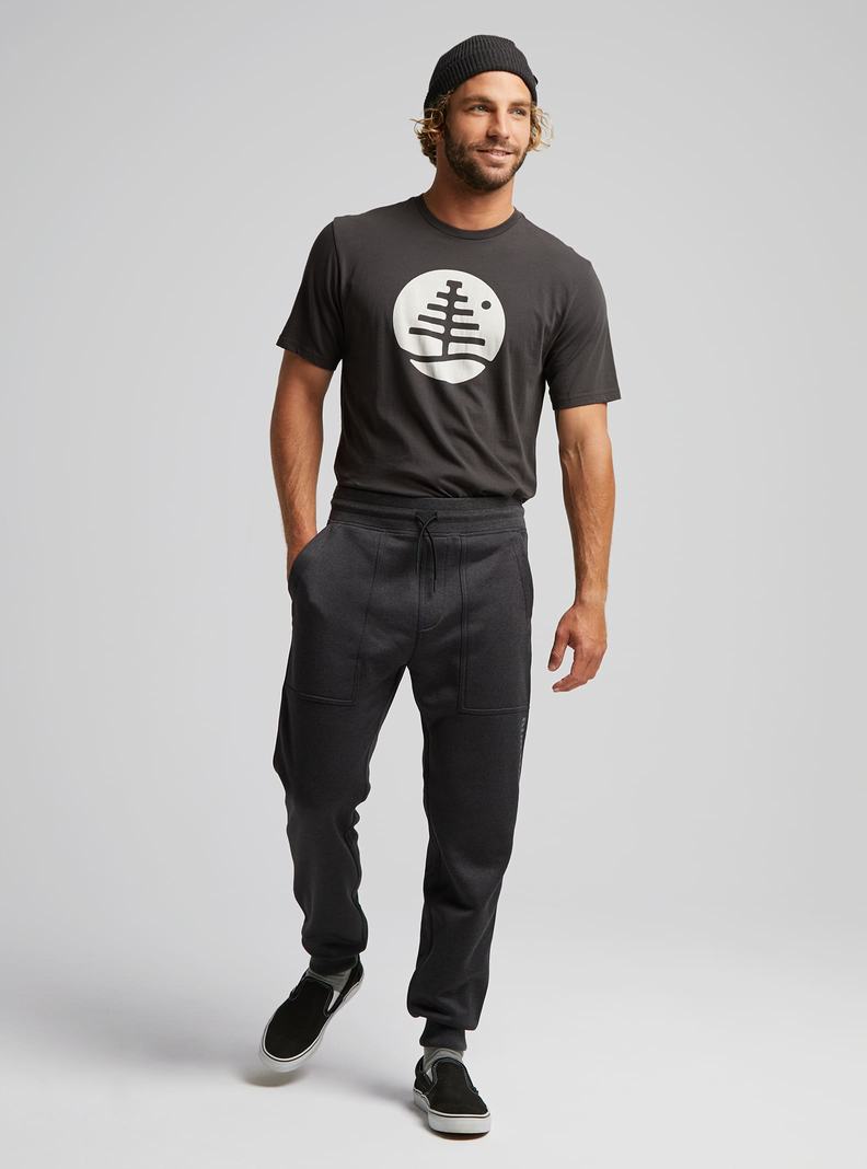 Black Burton Oak Fleece Men's Pants | ERKVHL539