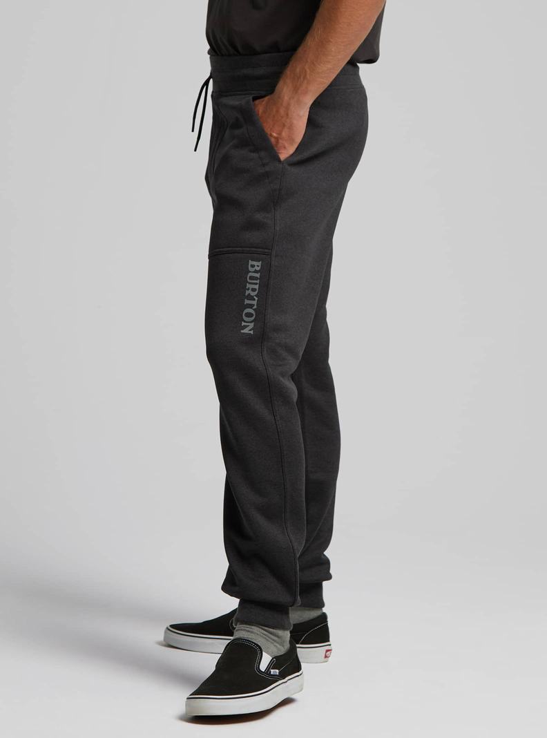 Black Burton Oak Fleece Men's Pants | ERKVHL539