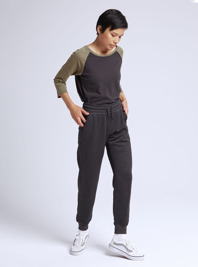 Black Burton Oak Fleece Women's Pants | WOASEH489