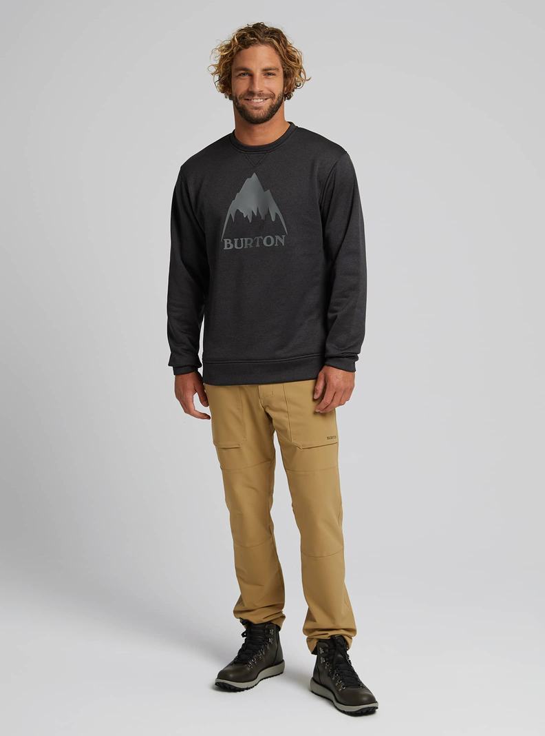 Black Burton Oak Pullover Crew Men's Sweatshirts | MDSHNC516