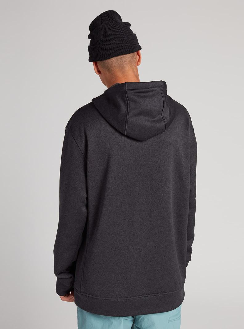 Black Burton Oak Pullover Men's Hoodies | GECNPU835