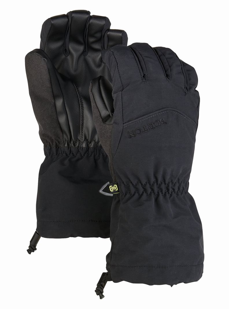 Black Burton Profile Kids\' Ski Gloves | WYOVBS920