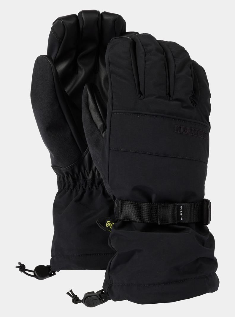 Black Burton Profile Men\'s Ski Gloves | KXEASU704