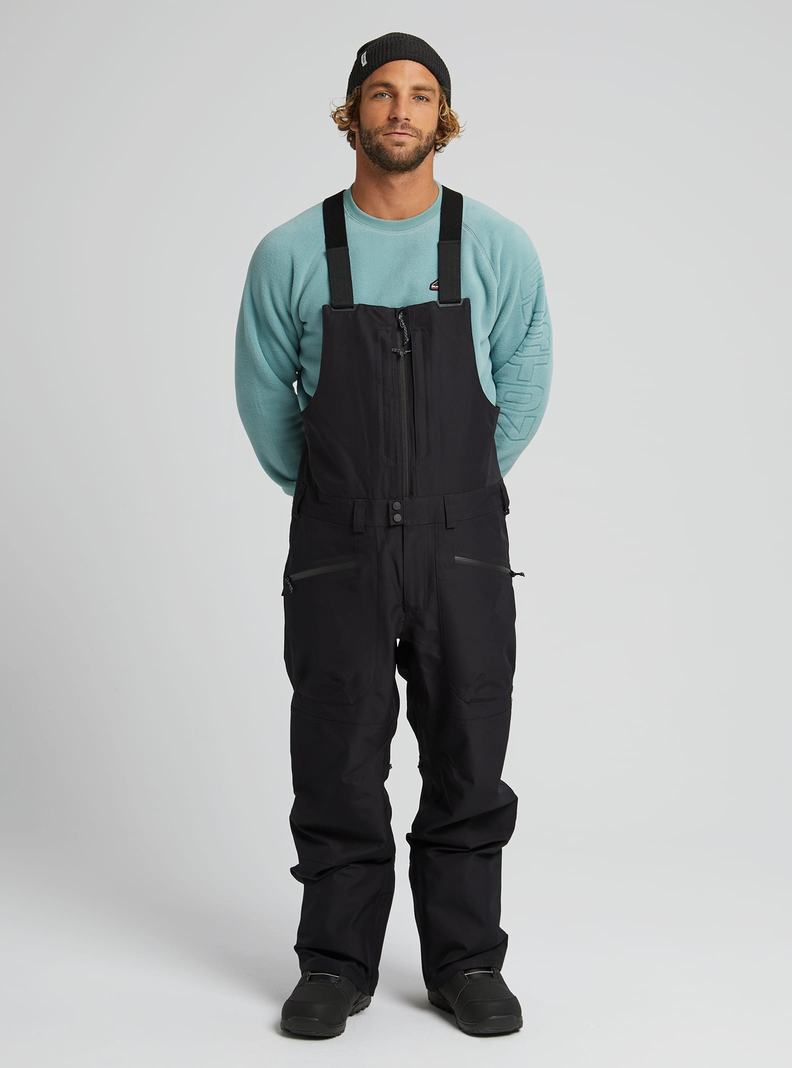 Black Burton Reserve GORE‑TEX 2L Men's Bibs | MQJXBK021