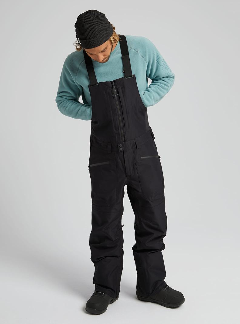 Black Burton Reserve GORE‑TEX 2L Men's Bibs | MQJXBK021