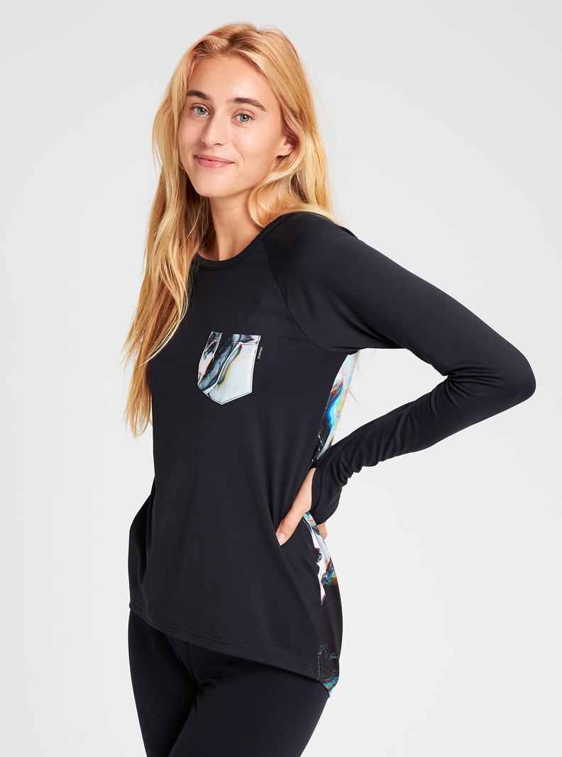 Black Burton Roadie Women's Base Layer Top | RUHOWL618